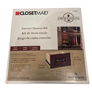 ClosetMaid Impressions 30600 Dark Cherry Narrow Drawer Kit 13" NIB Discontinued